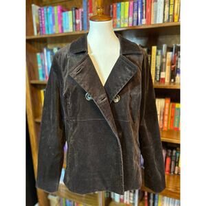 Chic chocolate brown velvet jacket